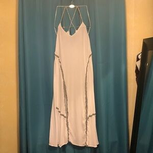 Elegant White Dress with Silver Accents